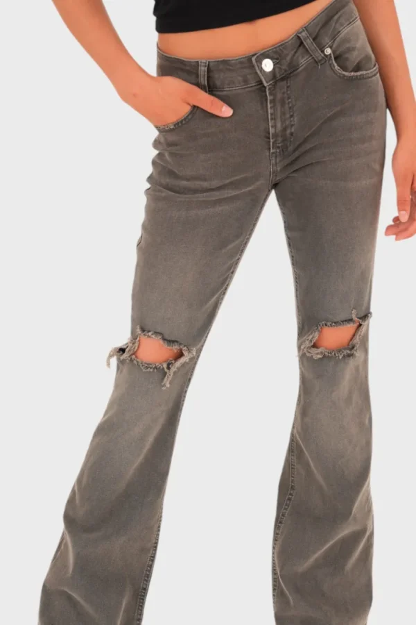 "Ripped" jeans grey