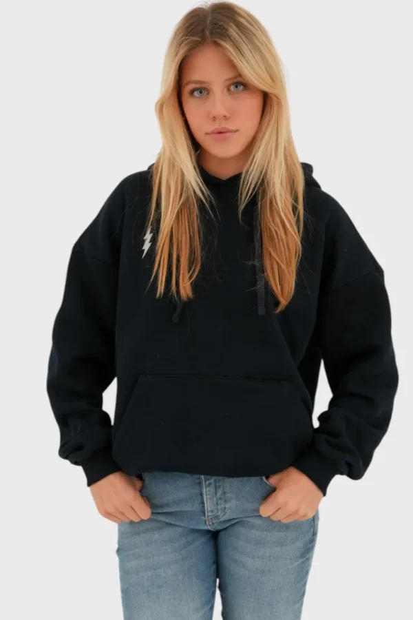 "Rock" hoodie navy