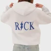 "Rock" hoodie white