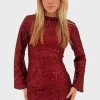 "Shine" dress red