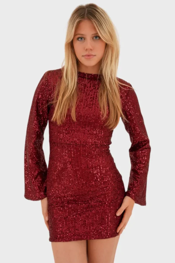 "Shine" dress red