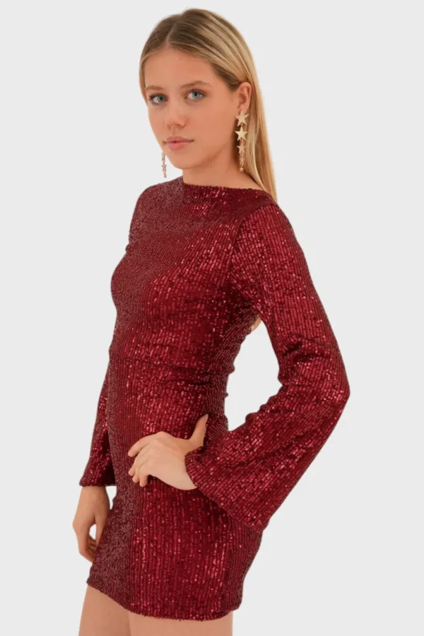 "Shine" dress red