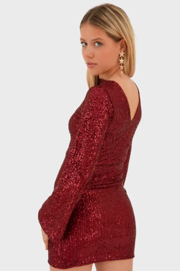 "Shine" dress red