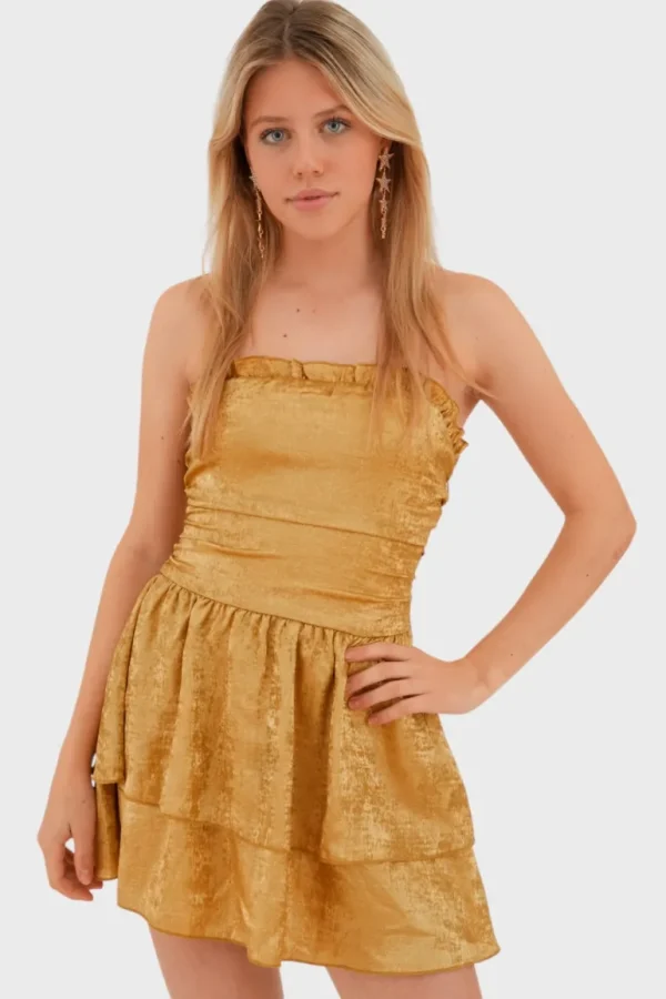 "Shining" dress gold