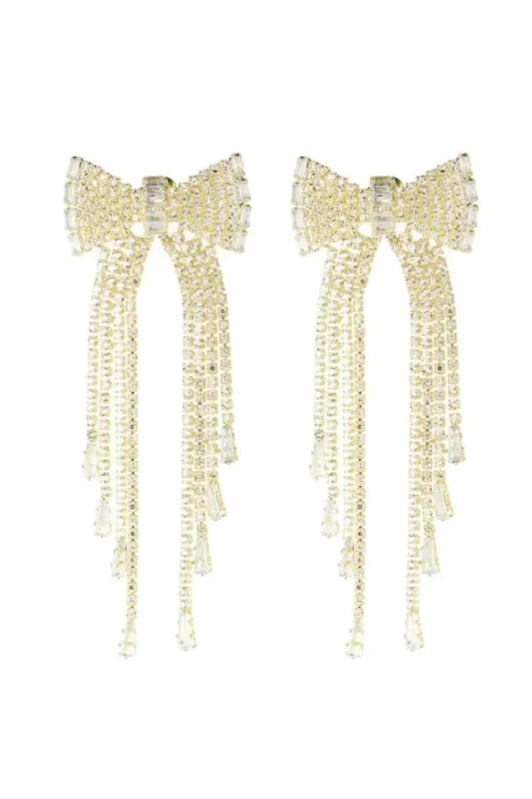 "Shiny bow" earrings gold