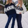 "Ski" sweater navy