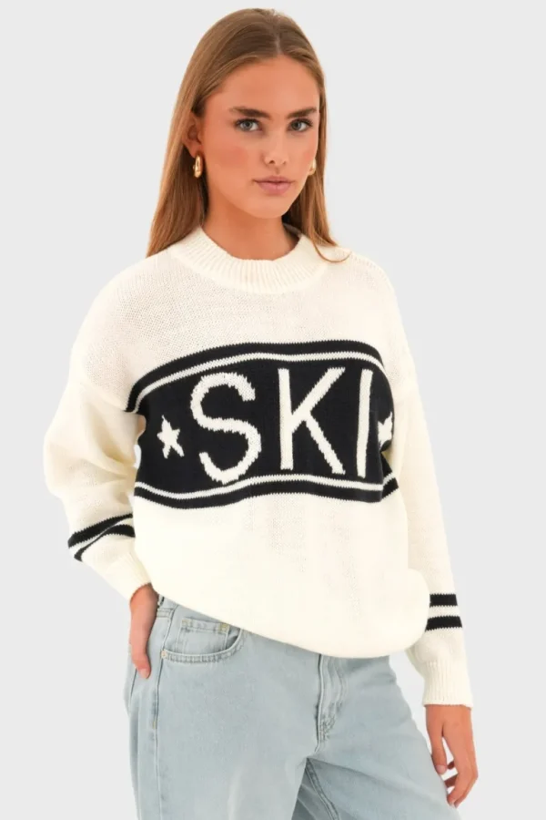 "Ski" sweater navy