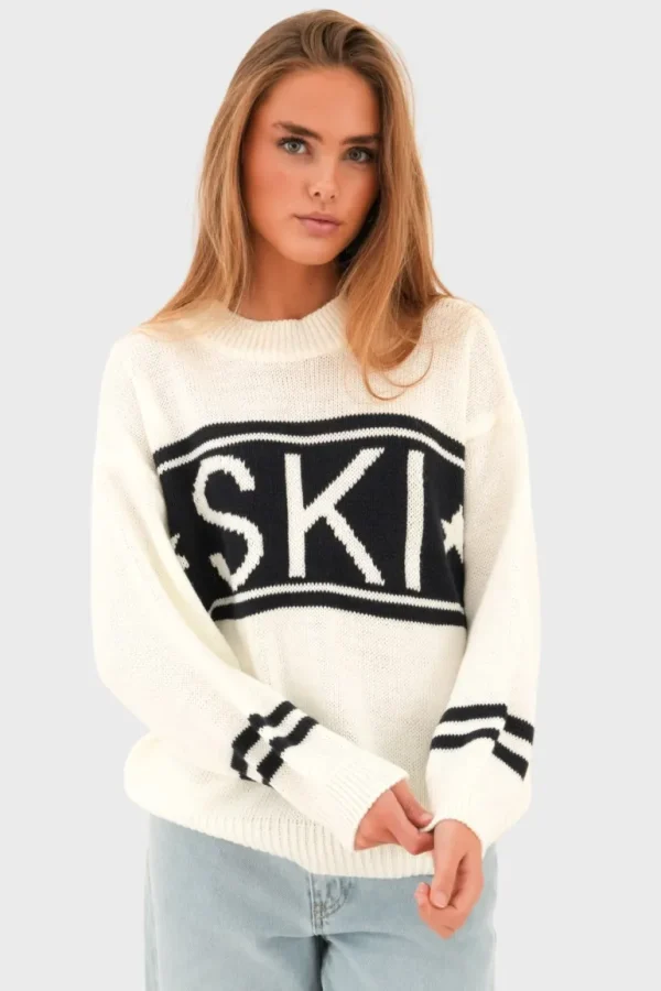 "Ski" sweater navy