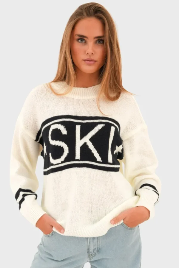 "Ski" sweater navy