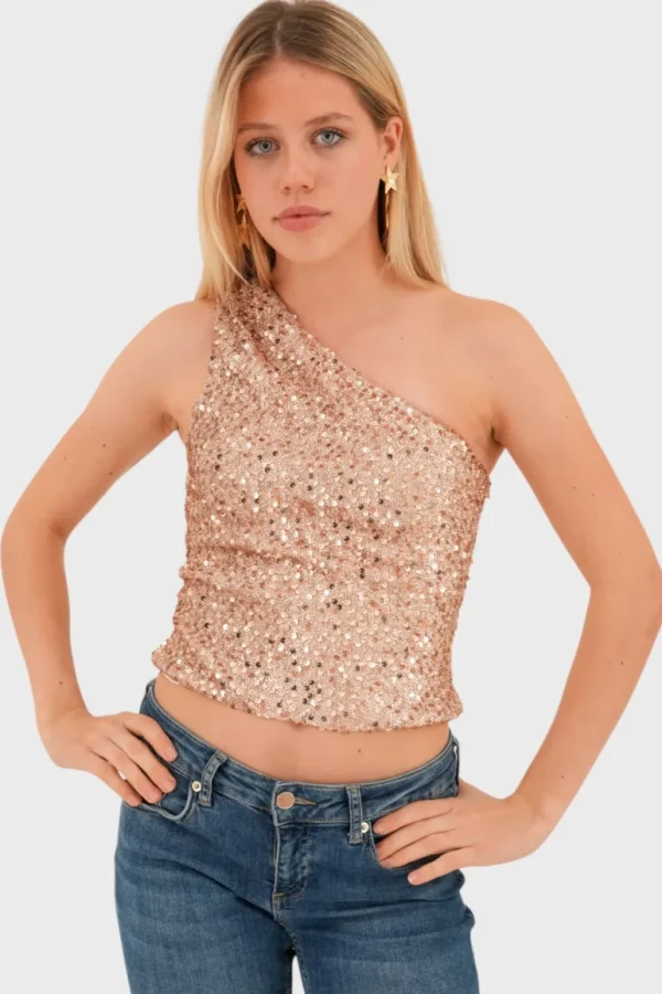 "Sparkle" top pink