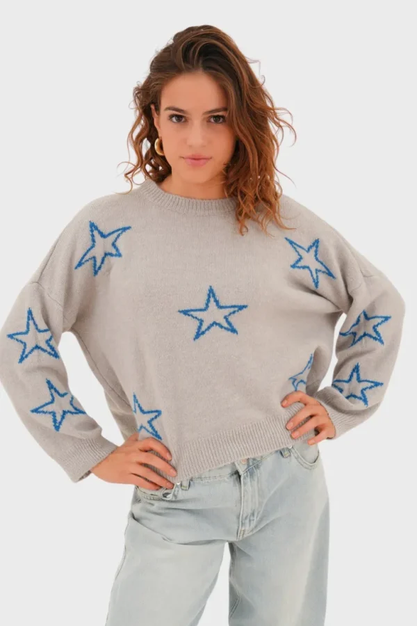 "Starry sky" sweater grey