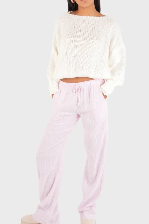 "Stockholm" pants striped pink