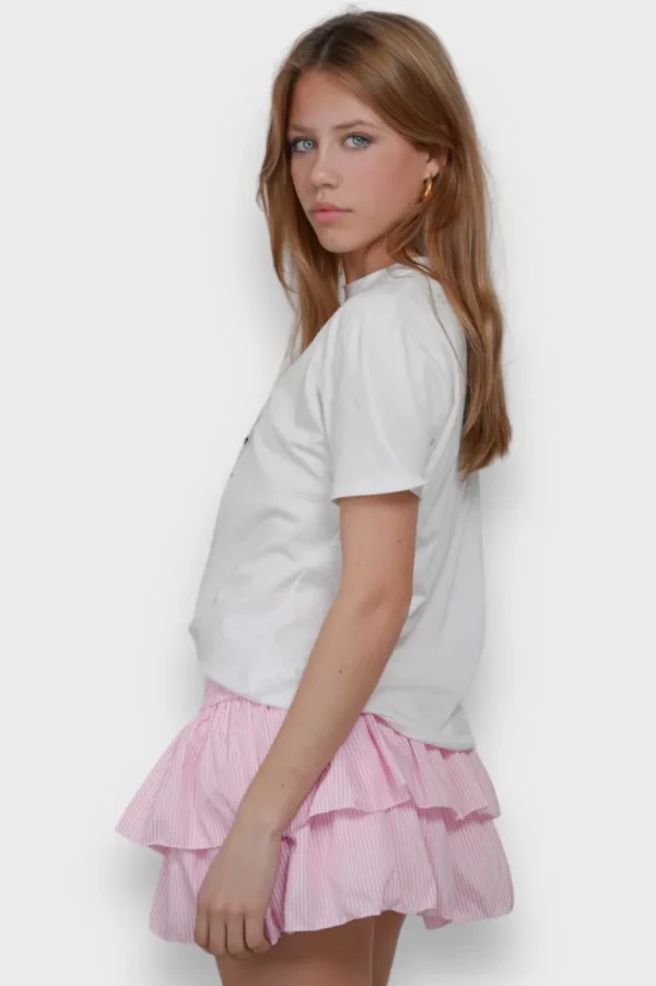 "Striped" skirt pink