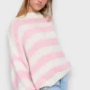 "Striped" sweater baby pink