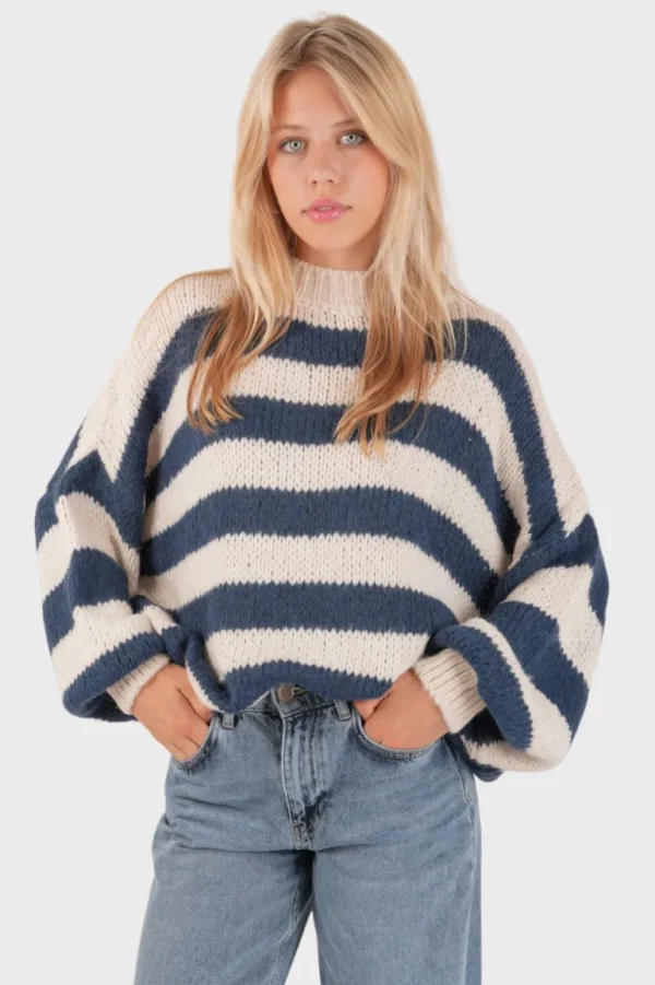 "Striped" sweater navy