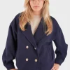 “Scandi” coat blue