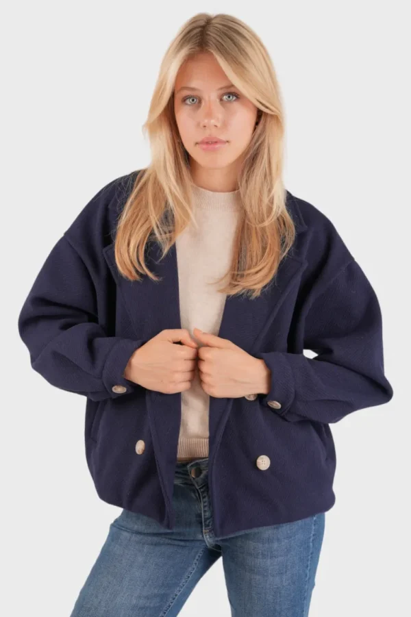 “Scandi” coat blue