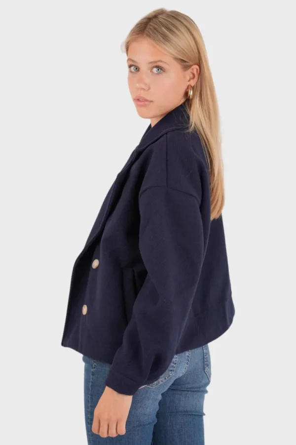 “Scandi” coat blue